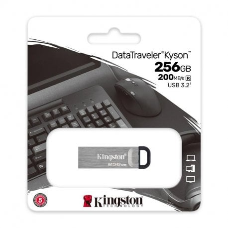 Флеш накопитель Kingston 256GB USB 3.2 Gen1 DT Kyson Silver/Black (DTKN/256GB)