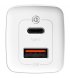 Сетевое зарядное устройство Baseus GaN2 Lite Quick Charger 65W 1Type-C + 1USB White (CCGAN2L-B02)