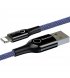 Кабель Baseus C-shaped Light Intelligent Power-off USB to Lightning 2.4A (1m) Blue (CALCD-03)
