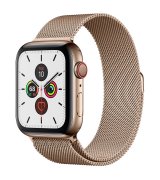 Б/у Apple Watch Series 5 44mm (GPS+LTE) Gold Stainless Steel Case with Gold Milanese Loop (MWW62)