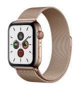 Б/в Apple Watch Series 5 44mm (GPS+LTE) Gold Stainless Steel Case w. Gold Milanese Loop (MWW62)