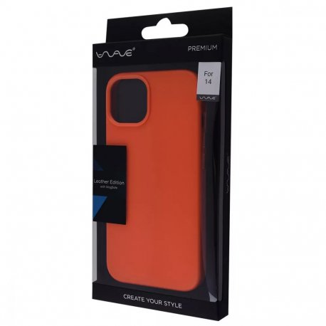 Чохол WAVE Premium Leather Edition Case with MagSafe для iPhone 14 Orange