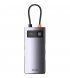 HUB Baseus Metal Gleam Multifunctional 4-in-1 Type-C 3xUSB3.0+RJ45 Gray (WKWG070113)