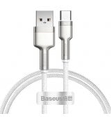 Кабель Baseus Cafule Metal DataType-C 66W 1m White (CAKF000102)