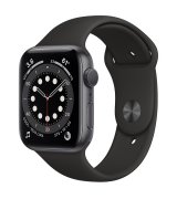 Б/у Apple Watch Series 6 44mm (GPS) Space Gray Aluminum Case with Black Sport Band (M00H3)