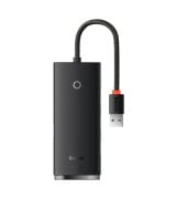 HUB Baseus Lite Series 4-in-1 USB-A to USB 3.0*4 (0.25m) Black (WKQX030001)