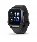Смарт-годинник Garmin Venu Sq 2 Music Edition Slate Aluminium Bezel with Black Case and Silicone Band (010-02700-10)