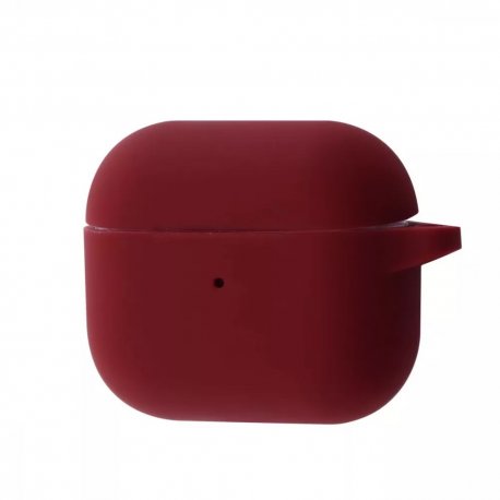 Чехол Silicone Case New with Carbine для Airpods 3 Bordo