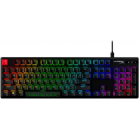 Клавиатура игровая HyperX Alloy Origins Aqua USB RGB PBT (Eng, Rus) Black (639N5AA)