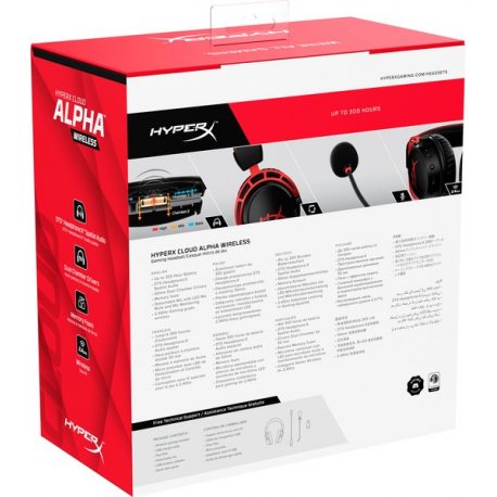 Гарнитура беспроводная HyperX Cloud Alpha WL Black/Red (4P5D4AA)