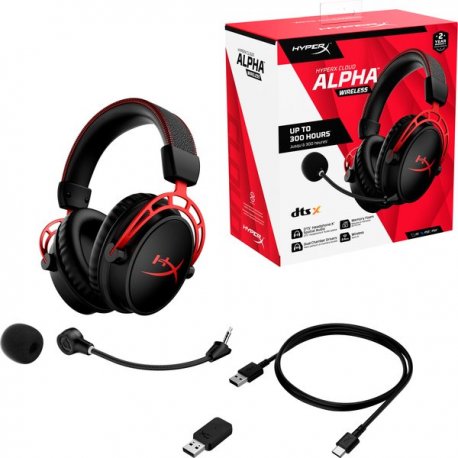 Гарнітура бездротова HyperX Cloud Alpha WL Black/Red (4P5D4AA)