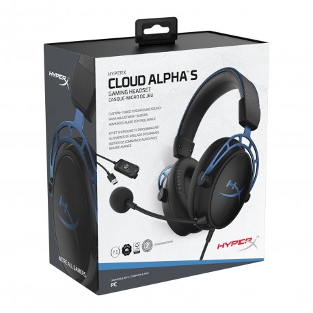 Гарнітура ігрова HyperX Cloud Alpha S 7.1 3.5mm/USB Black/Blue (4P5L3AA)