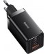 Мережевий зарядний пристрій Baseus GaN5 Pro 2C+U (65W Type-C to Type-C 100W) (1m) Black (CCGP120201)