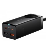 Мережевий зарядний пристрій Baseus GaN3 Pro Desktop Powerstrip 2C+2U+AC(EU) 65W Black (PSZM000901)