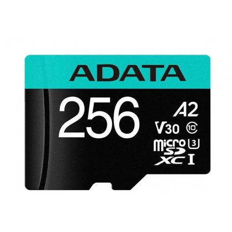 Карта памяти A-Data Premier Pro 256Gb Class 10 V30S A2 (R-100Mb/s W85Mb/s) (AUSDX256GUI3V30SA2-RA1)
