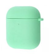 Чехол Silicone Case Full with Carbine для Airpods 1/2 Mint Gum