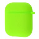 Чехол Silicone Case Full with Carbine для Airpods 1/2 Lime Green
