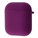 Чехол Silicone Case Full with Carbine для Airpods 1/2 Purple
