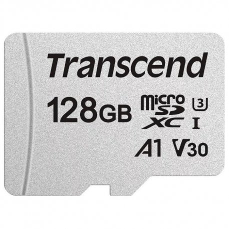 Карта пам'ятi Transcend microSD 128GB V30 U3 UHS-I R100/W40MB/s + SD (TS128GUSD300S-A)