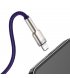 Кабель Baseus Cafule Metal Lightning 2.4A (1m) Purple (CALJK-A05)