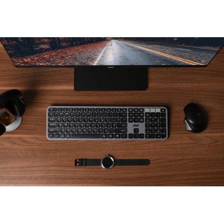 Клавітура бездротова 2E KS240 WL BT Gray (2E-KS240WG)