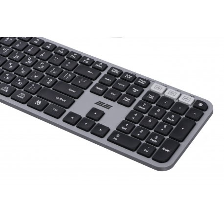 Клавітура бездротова 2E KS240 WL BT Gray (2E-KS240WG)