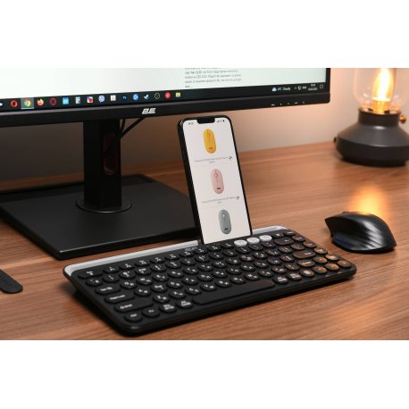 Клавіатура бездротова 2E KS250 WL BT Black (2E-KS250WBK)