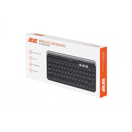Клавіатура бездротова 2E KS250 WL BT Black (2E-KS250WBK)