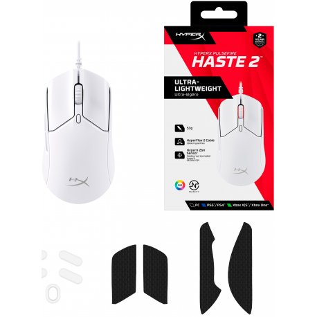 Миша ігрова HyperX Pulsefire Haste 2 USB White (6N0A8AA)