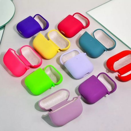 Чохол Silicone Case Full with Carbine для Airpods Pro Yellow