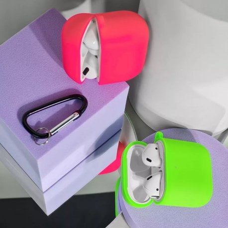 Чехол Silicone Case Full with Carbine для Airpods Pro Yellow