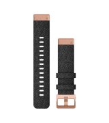 Ремінець Garmin QuickFit 20mm Nylon with Rose Gold Hardware Band Heathered Black (010-12874-00)