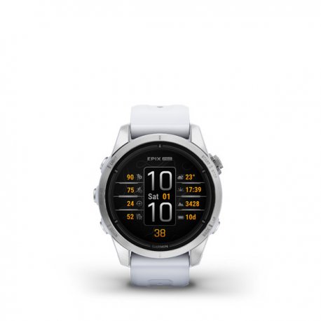 Смарт-часы Garmin Epix Pro (Gen 2) 42 mm Silver with Whitestone Band (010-02802-01)