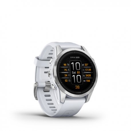 Смарт-годинник Garmin Epix Pro (Gen 2) 42 mm Silver with Whitestone Band (010-02802-01)