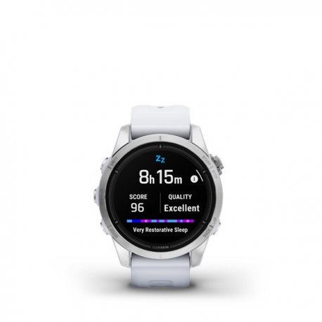 Смарт-часы Garmin Epix Pro (Gen 2) 42 mm Silver with Whitestone Band (010-02802-01)