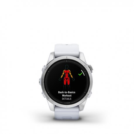 Смарт-годинник Garmin Epix Pro (Gen 2) 42 mm Silver with Whitestone Band (010-02802-01)
