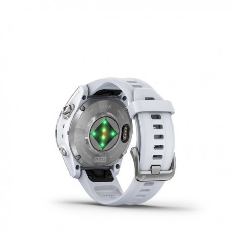 Смарт-часы Garmin Epix Pro (Gen 2) 42 mm Silver with Whitestone Band (010-02802-01)