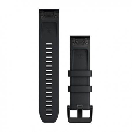 Ремешок Garmin QuickFit 22mm Silicone with Black Stainless Steel Hardware Band Black (010-12901-00)