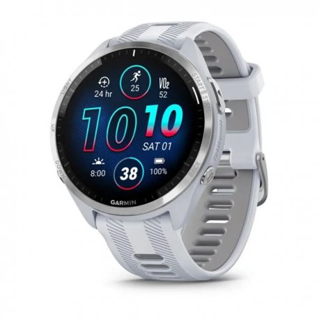 Смарт-часы Garmin Forerunner 965 Titanium Bezel with Whitestone Case and Whitestone/Powder Gray Silicone Band (010-02809-11)