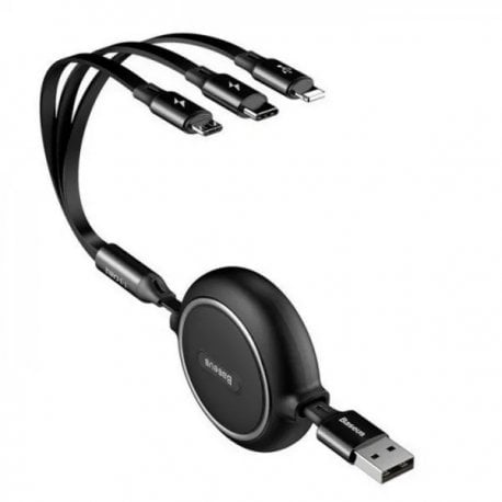 Кабель Baseus Golden Loop 3in1 (1.2m) Black (CAMLT-JH01)