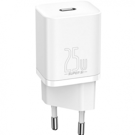 Сетевое зарядное устройство Baseus Super Si Quick Charger 1C 25W EU White (CCSP020102)
