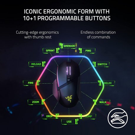 Миша ігрова бездротова Razer Basilisk V3 Pro White (RZ01-04620200-R3G1)