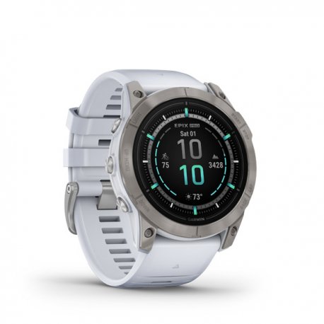 Смарт-часы Garmin Epix Pro (Gen 2) Sapphire 51 mm Titanium with Whitestone Band (010-02804-11)