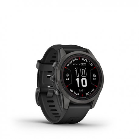 Смарт-часы Garmin fenix 7S Pro Sapphire Solar Carbon Grey DLC Titanium with Black Band (010-02776-11)