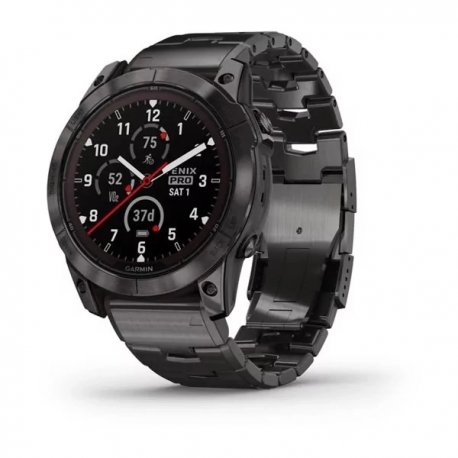 Смарт-часы Garmin fenix 7X Pro Sapphire Solar Carbon Gray DLC Titanium with Vented Titanium Bracelet (010-02778-30)