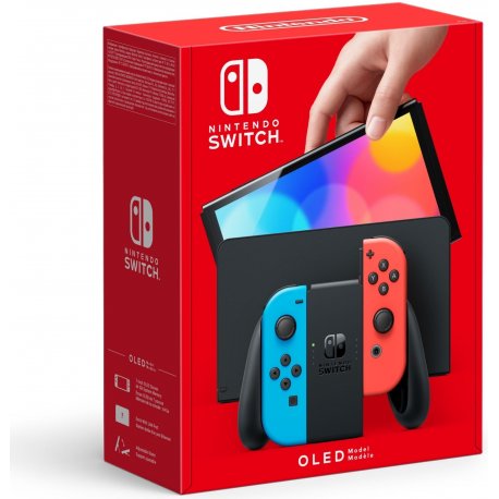 Игровая консоль Nintendo Switch OLED with Neon Blue and Neon Red Joy-Con (EU)
