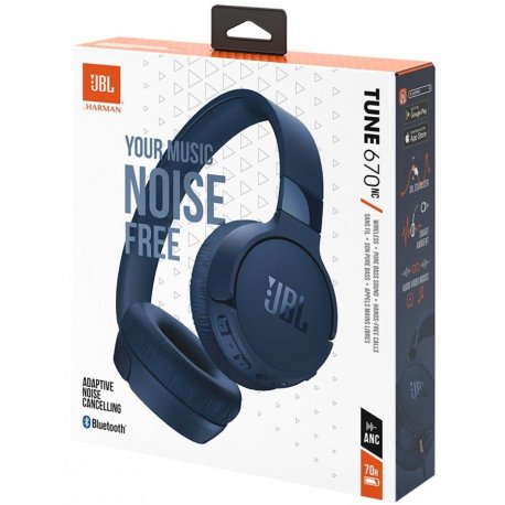 Бездротові навушники JBL TUNE 670NC Blue (JBLT670NCBLU)