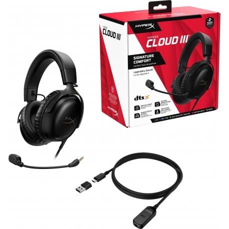 Гарнiтура ігрова HyperX Cloud III 3.5mm Black (727A8AA)