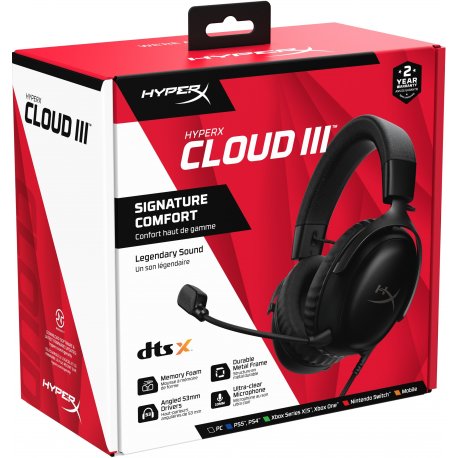 Гарнiтура ігрова HyperX Cloud III 3.5mm Black (727A8AA)