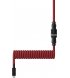 Кабель HyperX USB Type-C - Type A Coiled Cable 1.37 м Red/Black (6J677AA)